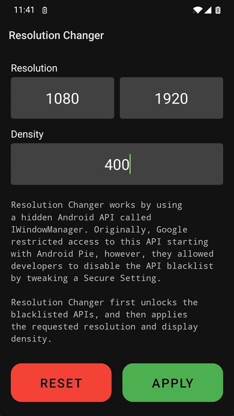 resolutiion apk